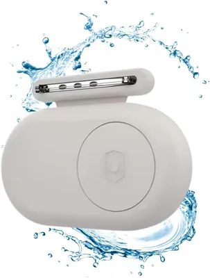 Immagine prodotto di Custodia compatibile con Samsung SmartTag 2 - Con clip - Realizzata in silicone - Colore beige - Marca CHPN
