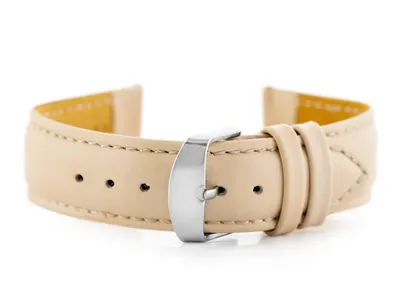Obrázek produktu pro Kožený pásek pro hodinky W83L - béžový - 20 mm