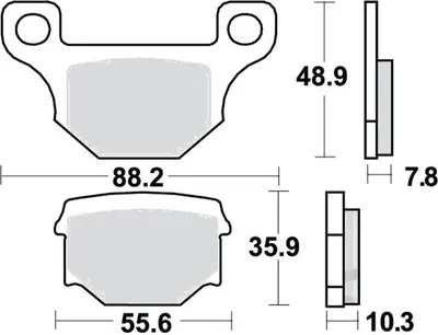 Produktbild von Bremsbeläge Hinterrad für Rieju RS-2 50 Matrix Baujahr 2010 Bremsklotz von TRW - Neu