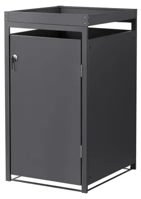 Obrázok produktu pre ML-Design 1 box na odpadky so strieškou na sadenie pre 1 odpadkový kôš, 240L 68x80x124 cm, antracitová farba, oceľ, odolný voči poveternostným vplyvom/uzamykateľný