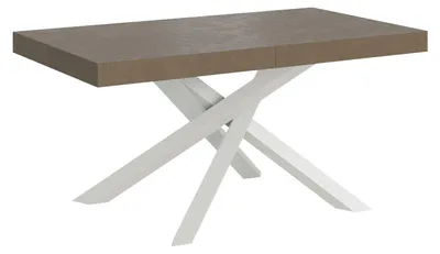 Immagine prodotto di Tavolo Allungabile 160-264x90x77 cm Volantis Tortora Telaio Bianco