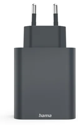 Produktbild von HAMA Schnellladegerät, 2x USB-C, 1x USB-A, PD, 65 W, Anthrazit (00086445) Ladegeräte