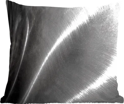 Produktbild von MuchoWow® Zierkissen Sofakissen Wohnzimmer Dekokissen 60x60 cm Metalldruck - Silber - Schwarz - Weiß - Sitzfläche - Foto Polster