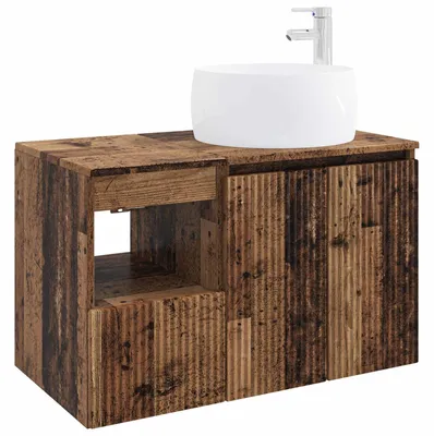 Produktbild von Badezimmermöbel-Set 2 stk. Altholz Holzwerkstoff