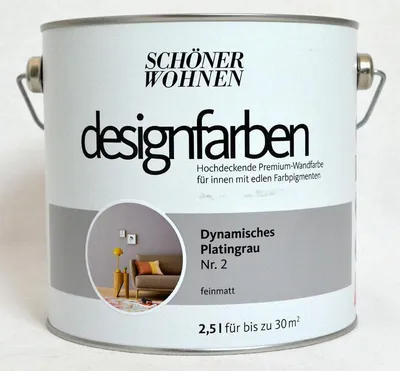 Produktbild von Designfarbe Dynamisches Platingrau Nr. 2 2,5 l