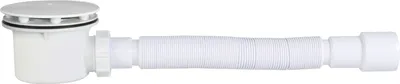 Produktbild von Duschablauf Siphon Ablaufgarnitur Abfluss Duschwanne Duschtasse Duschsiphon flexibles Rohr Ø 90 mm weiß