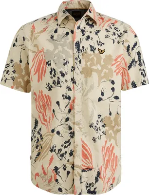 Produktbild von Short Sleeve Shirt Print On Ctn Sl 7013 Bone White Größe XL