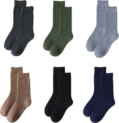 Produktbild von Paar Wollsocken für Herren, dicke Winterwandersocken aus Wolle