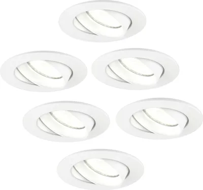 Produktbild von Ledvion LED Einbaustrahler 6er Set Rund Weiss 3W dimmbar Neutralweiss