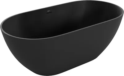 Produktbild von Mexen Rimini freistehende Badewanne aus Mineralwerkstoff 150 x 75 cm, mattschwarz - 57241507570