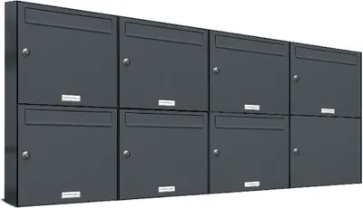 Immagine prodotto di cassetta 7 lettere sistema antracite Cassetta 7 scomparti a parete Cassetta postale