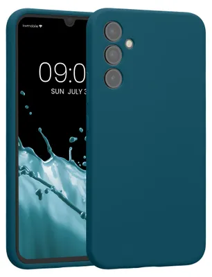 Produktbild von kwmobile Hülle kompatibel mit Samsung Galaxy A34 5G - Hülle Silikon gummiert - Handyhülle - Handy Case in Petrol matt