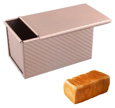 Zdjęcie produktu dla Forma do pieczenia chleba z pokrywką, nieprzywierająca, wykonana z aluminium, idealna do pieczenia chleba tostowego, bułek, kanapek i innych wypieków