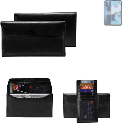 Produktbild von K-S-Trade Handy Hülle kompatibel mit Motorola Moto G14 Schutz Hülle Tasche Schutz Case Handytasche Kunstleder schwarz, 1x