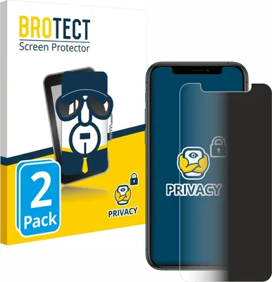 Produktbild von 2x BROTECT Sichtschutzfolie für Apple iPhone 11 Pro Anti-Spy Privacy Sichtschutz Blickschutz Folie Blaulicht-Schutz