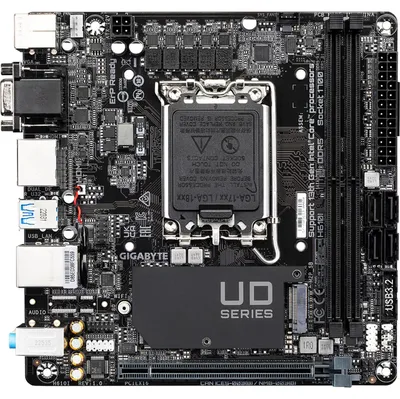 Produktbild von GIGABYTE H610I Motherboard - Unterstützt Intel Core 14. Generation CPUs 4+1+1 Hybrid Digital VRM bis zu 5600MHz DDR5 1xPCIe 3.0 M.2 GbE LAN USB 3.2 Gen 1