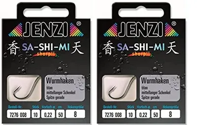 Zdjęcie produktu dla Haczyki na robactwo jenzi rozmiar 8 wiązane wędkarskie 20 szt.