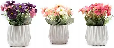 Produktbild von Kunstblumen im Topf 18cm - Realistische Deko Pflanzen - Pflegeleicht & Langlebig