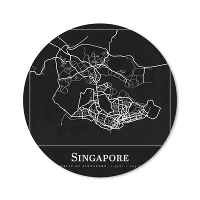 Produktbild von MuchoWow® Mauspad Mousepad Singapur - Karte - Stadtplan 40x40 cm - Mousepads - Maus Mat - Pad - Mausunterlage - Schreibtisch Accessoires