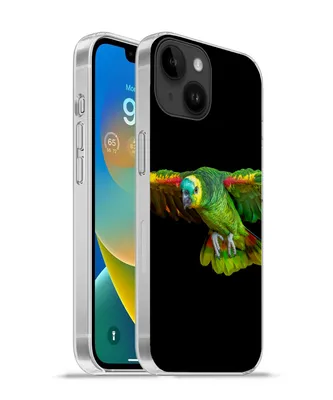 Produktbild von MuchoWow® Handyhülle Schutzhülle Hülle für Apple iPhone 14 - Softcase Papagei - Vogel - Federn Silikon Softcase Handy Hülle - Mobiltelefonhülle