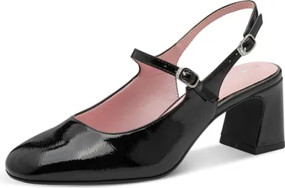 Produktbild von Tamaris Damen Karree Pumps mit Blockabsatz Vegan Riemchen 1-29601-46, Größe:41 EU, Farbe:Schwarz