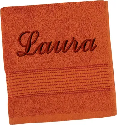 Produktbild von Frotteehandtuch mit Namensstickerei - 50x100 cm - Terracotta