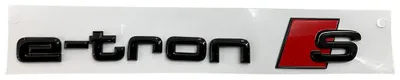 Image de Emblème, logo, inscription "Black Edition", couleur noire, modèle original pour Audi e-tron S