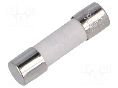 Image de 5 fusibles : céramique, cylindriques, 1A, 250 VAC, à action retardée, dimensions 5x20 mm. 5 fusibles : UDA, 1A, 250V