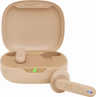 Obrázok produktu pre JBL Wave Flex, True Wireless Stereo (TWS), Hovory / hudba / šport / bežné, 20 - 20000 Hz, 7,6 g, Slúchadlá s mikrofónom, Béžová