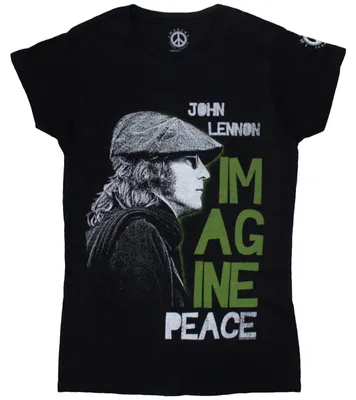 Produktbild von John Lennon Imagine Peace Black S Damen T-Shirt