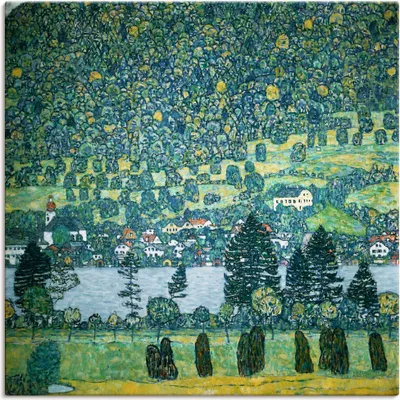Produktbild von ARTland Leinwandbild Waldabhang in Unterach am Attersee Größe: 70x70 cm