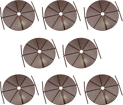 Produktbild von 8er Set Blumentopfgitter Kunststoff Pflanzenschutzgitter Braun Blumentopfschutz Ø 30 cm Schutz Haustiere Kinder Pflanzen