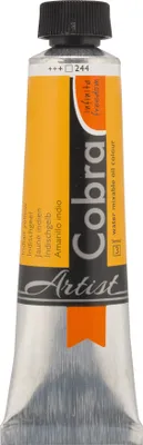 Image de Cobra Artist peinture à l'huile à mélanger avec de l'eau en tube 40 ml, Indian Yellow 244