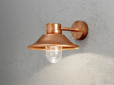 Produktbild von Konstsmide Vega Wandleuchte massiver Kupfer, klares Glas, Hand EU 412-900