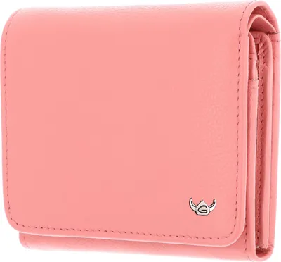 Zdjęcie produktu dla Skórzany portfel Golden Head Madrid RFID Protect Zipped Billfold Coin Wallet Coral Coral