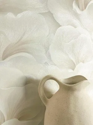 Produktbild von 3D-Blumen-Wandtapete - Romantische Atmosphäre - 1005 m x 053 m - Beige