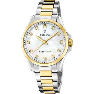 Produktbild von Festina Damen Uhr Luxus Edelstahl Armbanduhr silber gold UF20655/1