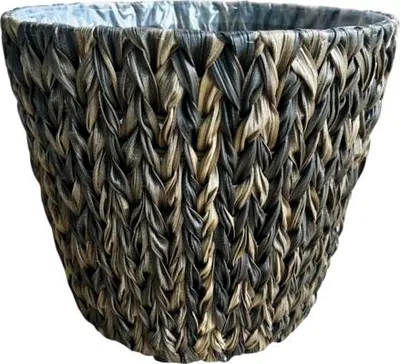 Produktbild von Pflanzkorb Lafiora Wicker Polyrattan Ø 35 cm H 30 cm braun inkl. Pflanzfolie
