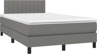 Obrázok produktu pre vidaXL Box spring posteľ s matracom tmavosivá 120x190 cm látka