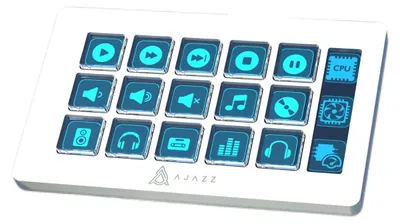 Obrázok produktu pre Desktopový ovládač - AKP153E Makropad - LCD displej - 15 mechanických kláves - Káblové pripojenie - USB - Mini klávesnica