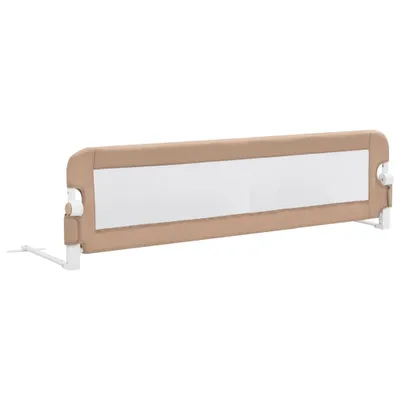 Image de vidaXL Barrière de sécurité pour petits enfants Taupe 150x42 cm Polyester