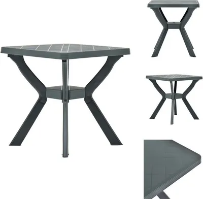 Immagine prodotto di vidaXL Tavolo da bistrot verde 70x70x72 cm in plastica - Tavoli da giardino