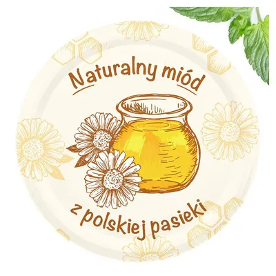 Zdjęcie produktu dla Zakrętki 82-6 Wieczka 10szt Miód M-02 Nakrętki Pokrywki Nakrętka na Słoiki