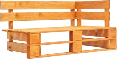 Produktbild von Garten-Paletten-Eckbank Holz Honigbraun