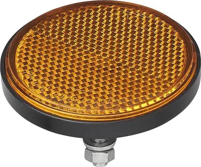 Zdjęcie produktu dla Odbłyśnik żółty 60mm ze śrubą 5mm