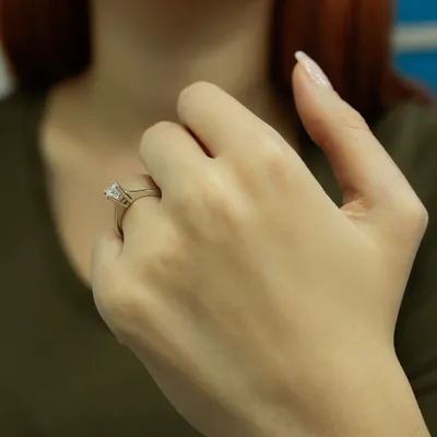 Produktbild von 0,46 Carat Diamant Solitär Ring Antragsring 14 Karat Weißgold