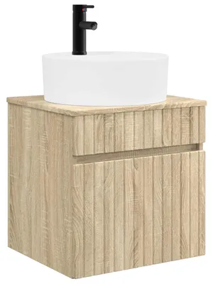 Produktbild von Wandmontierte Waschbecken-Vanität Sonoma-Eiche