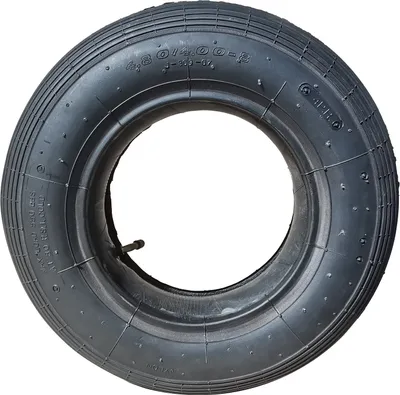 Produktbild von Schubkarrenreifen inkl. Schlauch 4.80/4.00-8 abgewinkeltes Autoventil max. 250 kg