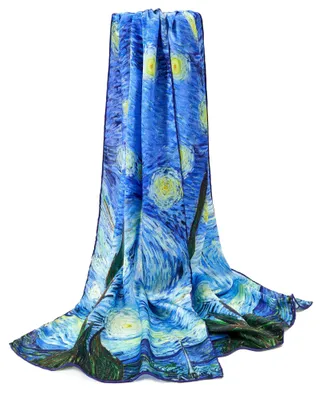 Produktbild von Langer Seidenschal mit Van Gogh Druck