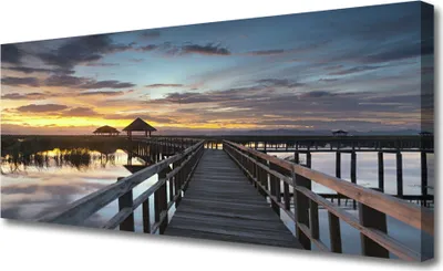 Produktbild von Tulup Leinwand-Bilder 125x50 Wandbild Canvas Kunstdruck Brücke Architektur